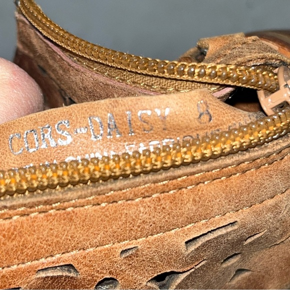 Jeffrey Campbell Brown Leather Cors-Daisy Lace Up Booties Sandals Shoes size 8 - Picture 12 of 14